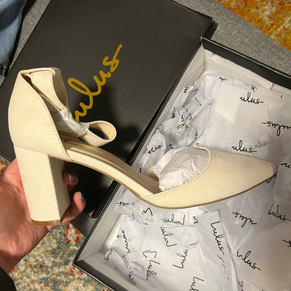 Lulus Bone Pointed Toe Heel